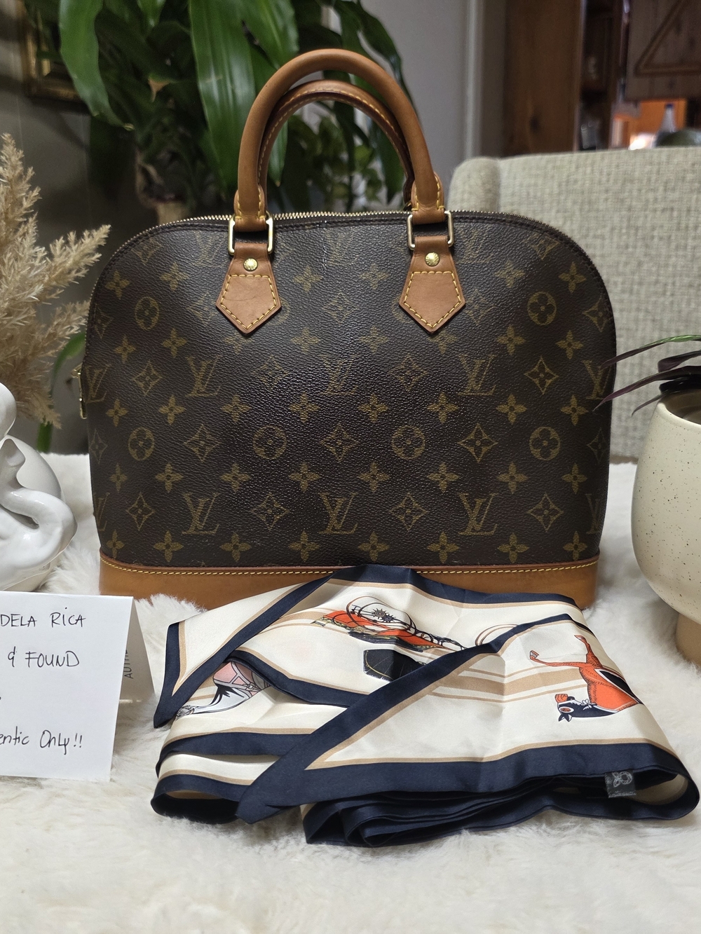 Louis Vuitton Monogram Alma Handbag in Brown